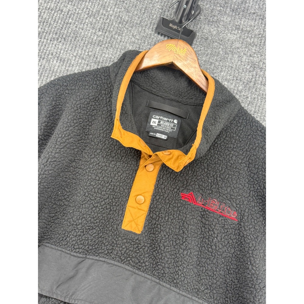 Carhartt Fleece Pullover Mens 2XL Black Excellent AirElite Sherpa OJ4991-M